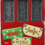 Wilton Baklåt Jul Kakor Christmas Holiday Words Cookie Pan 6 cav