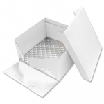 SQUARE CAKE BOARD & BOX (330MM / 13")- Tårtkartong med bricka