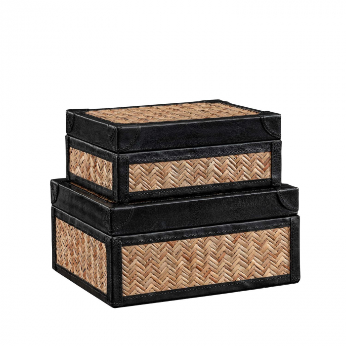 Fabriano förvaringsbox svart 2-pack- Artwood