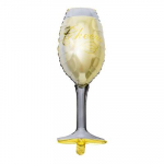 Folie Ballong Champagne Glas 48cm