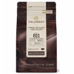 Callebaut 811 Mörk choklad 1kg Chokladpellets Chokladknappar 54,5%