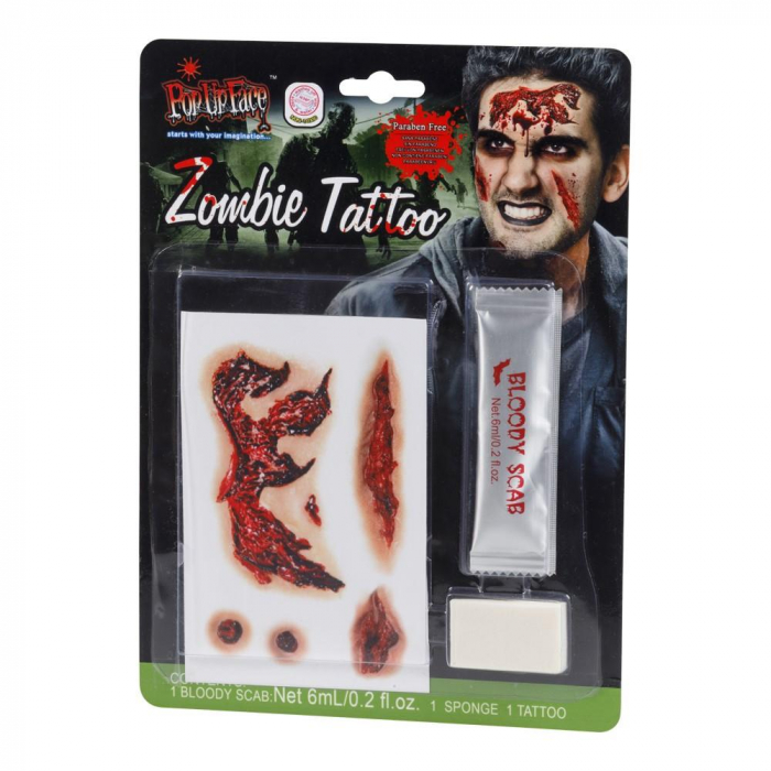 Tattoo & Blood Zombie Blod Tatuering