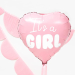 Ballong Folieballong Hjärta - It's a girl - Babyshower