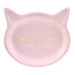 Papptallrikar Rosa - Meow Party