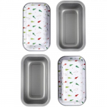 Wilton Bakform Semi-Disposable Tin Mini Pie Pan Xmas 4-Pack