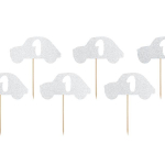 Cake Picks - 1st Birthday - Silverbil 6-Pack