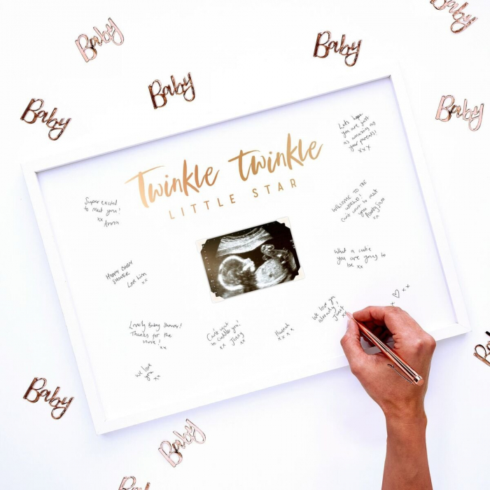 Gästboksram Gästbok för Babyshower - Twinke Twinkle