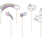 Cake Pics Toppers Tårtdekorationer - Make a wish - Unicorn