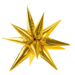 Folieballong Stjärna 3D Guld Foil balloon Star, 95cm