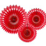 Tissue fan, red, 20-30cm