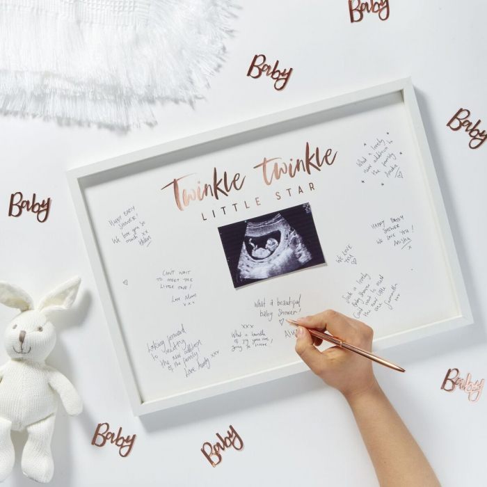 Gästboksram Gästbok för Babyshower - Twinke Twinkle