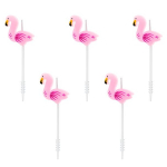 Tårtljus Flamingos Tropical Party 5-Pack - PartyDeco