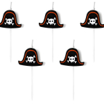 Tårtljus Pirater Pirattema 5-Pack - PartyDeco