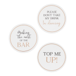 Underlägg Rose Gold Foiled Coasters - Botanical Wedding