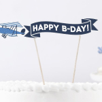 Caketopper Flygplan Banderoll