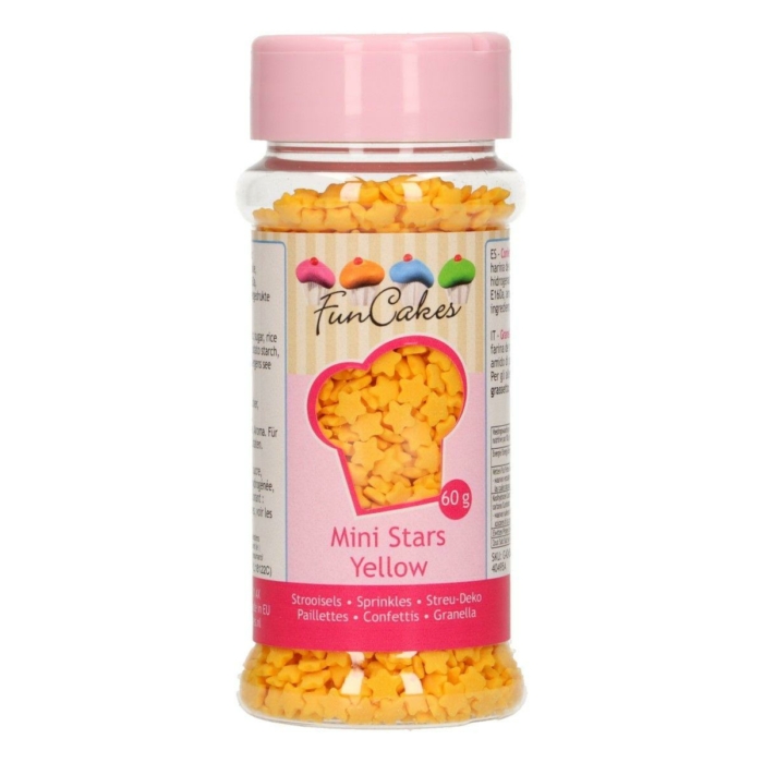 FunCakes Mini Stars -Yellow- 60g