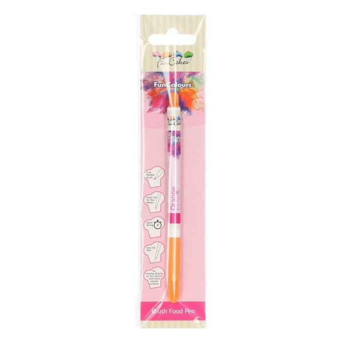 FunCakes Edible FunColours Brush Food Pen - Orange