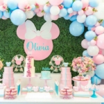 Ballongbåge -  Rosa/Vit/Blå Gender reveal | Baby Shower | 123 Pcs