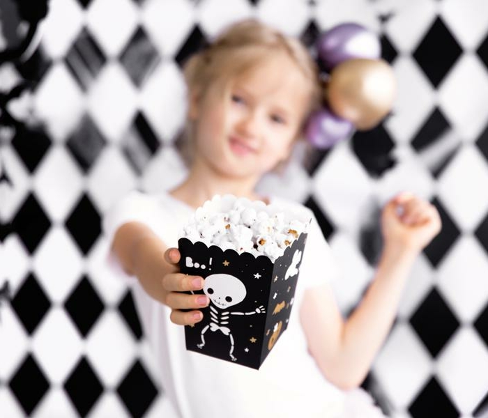 Popcornboxar Boo! 6 st Lådor Askar Snackslådor Halloween- PartyDeco