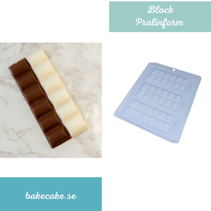 BWB Simple Mold - Tipo Suflair 71 - Pralinform Chokladform Block