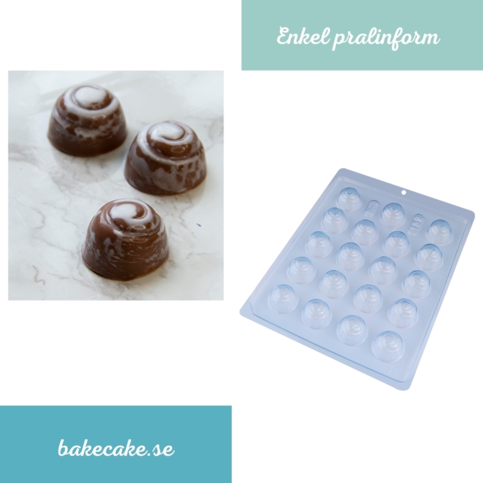 BWB Simple Mold - Bombom Cereja Caracol 132 - Pralinform Chokladform