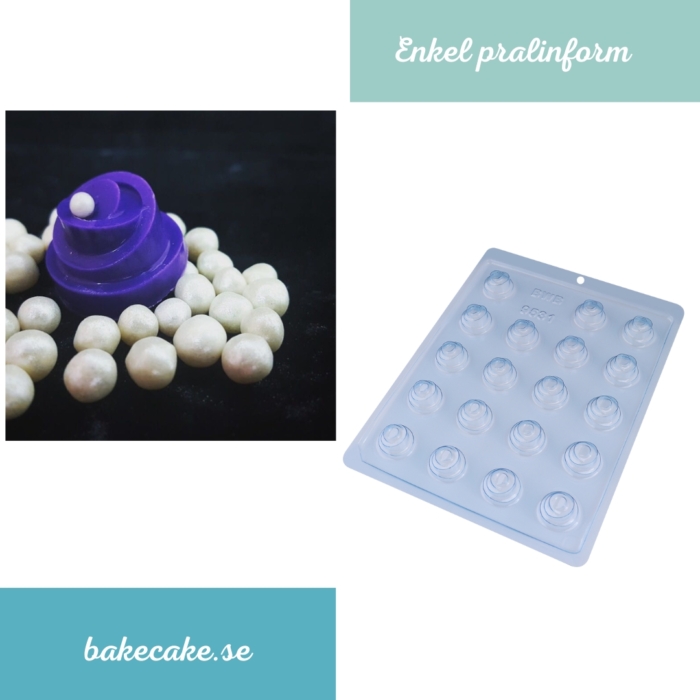 BWB Simple Mold - Bombom Detalhado 3 9531 - Pralinform Chokladform