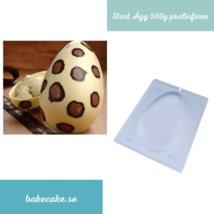 Pralinform Stort Ägg 500g Chokladform - BWB 3-Part Mold 51