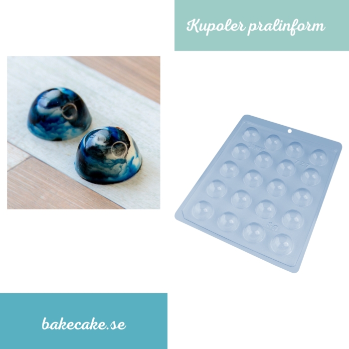 BWB Simple Mold - Bombom Liso Pequeno 727 - Pralinform Kupol 20st Chokladform