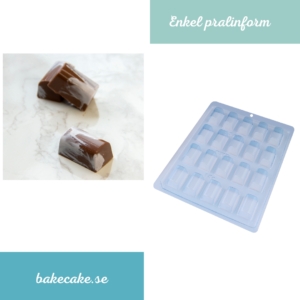 BWB Simple Mold - Bombom Meia Cana 1344 - Pralinform Chokladform