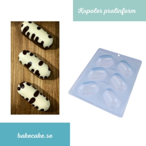 BWB Simple Mold - Trufa Alongada Pequena 702 - Pralinform Kupol 6st Chokladform