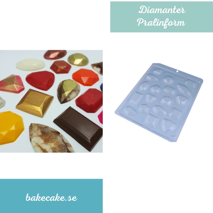 BWB Simple Mold - Pedras Preciosas 9744 - Pralinform Chokladform Diamanter