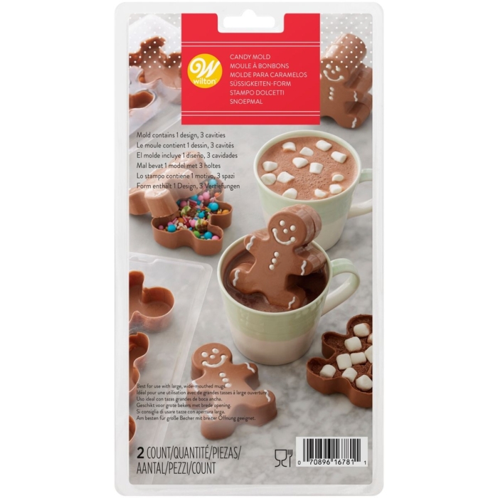 Wilton 3D Candy Mold Hot Chocolate Gingerbread