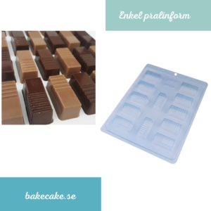 BWB 9554 - Simple Mold - Pralinform Chokladform - Bombom Detalhado 8