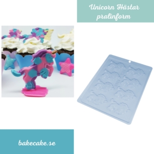 BWB Simple Mold - Unicórnio 9386 - Pralinform Chokladform Häst