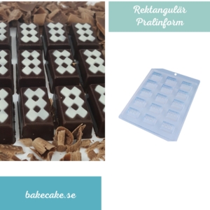 BWB Simple Mold -9586 -Pralinform Rektangulär Chokladform