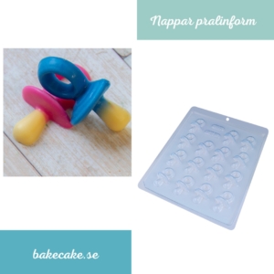 BWB Simple Mold - Bombom Chupetinha 319 - Pralinform Chokladform Nappar