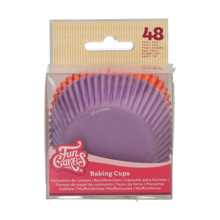 FunCakes Baking Cups Purple / Orange pk/48