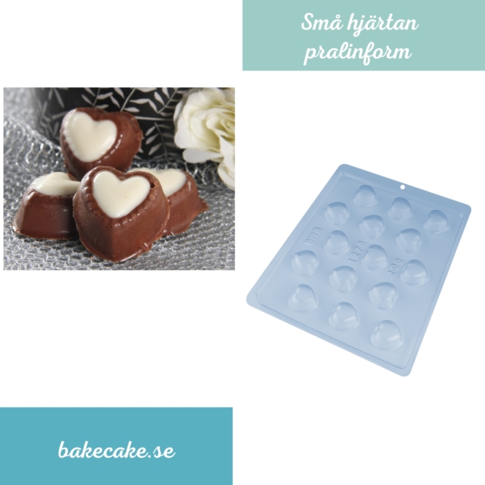 BWB Simple Mold - Coração Ponteado 1278 - Pralinform Chokladform Hjärtan