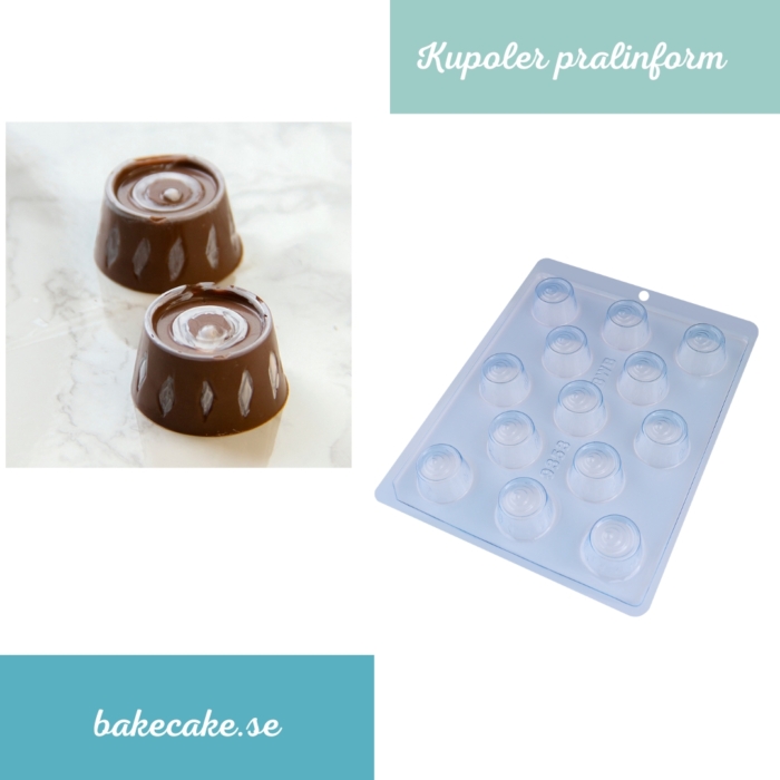 BWB Simple Mold - Bombom Clack 9353 - Pralinform Kupol 18st Chokladform