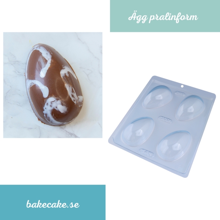 BWB Simple Mold - Ovo Liso 100g 140 - Pralinform Chokladform Ägghalvor