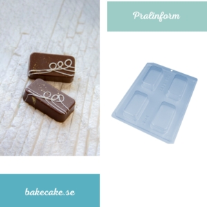 BWB 1072 - Special 3-Part Mold - Pralinform Chokladform 4st Bar