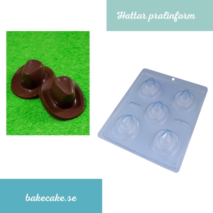 BWB Simple Mold - Chapéu Cow-Boy 440 - Pralinform Chokladform Hatt