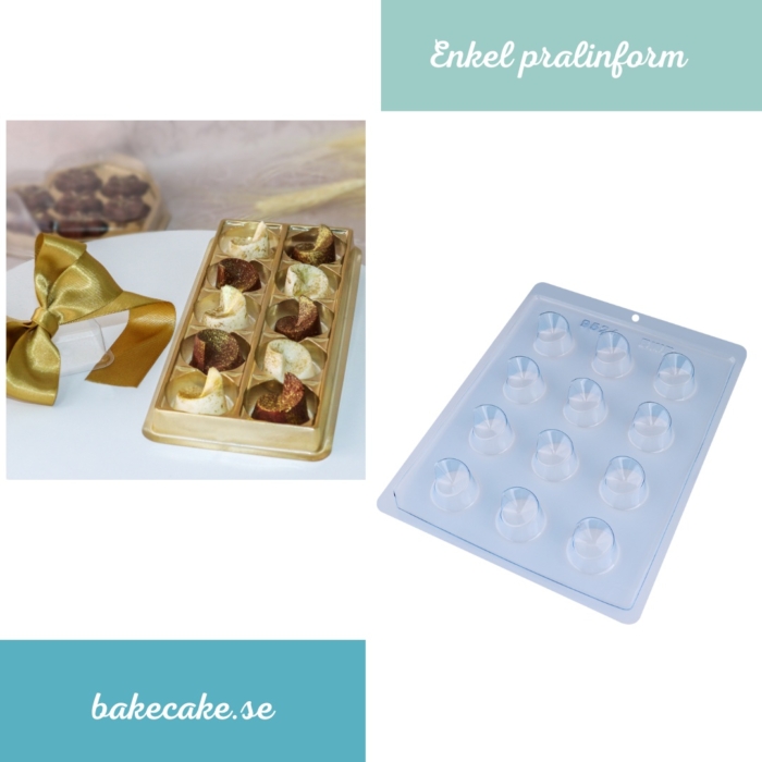 BWB Simple Mold - Bombom Chanfrado 9524 - Pralinform Chokladform