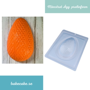 BWB 9445 - Special 3-Part Mold - Pralinform Ägg Mönstrat 250g, Chokladägg