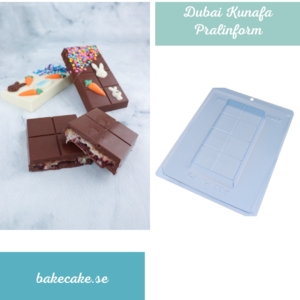 BWB Dubai Kunafa Chokladform 9908 - Pralinform Block chokladkaka