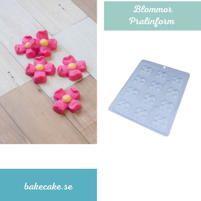 BWB Simple Mold - Bombom Flor 4 Pétalas 407 - Pralinform Chokladform Blomma