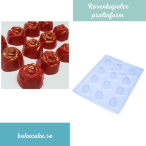 BWB Simple Mold - Bombom Rosa 24 - Pralinform Chokladform