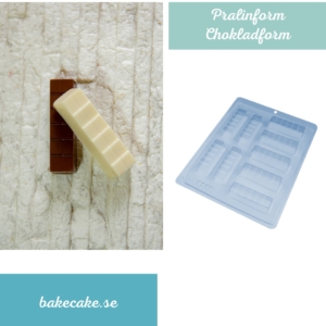 BWB 9300 - Simple Mold - Chokladbar Pralinform Chokladform