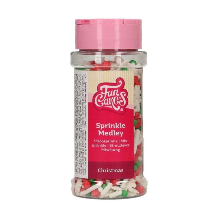 FunCakes Jul Strössel Sprinkle Medley Christmas 60g Julmix Julbak