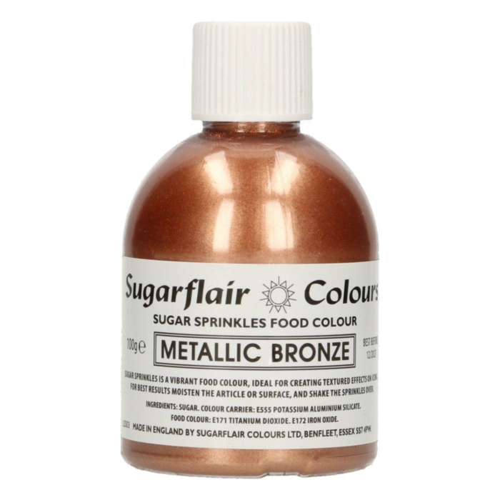 Sugarflair Sugar Sprinkles -Metallic Bronze- 100g